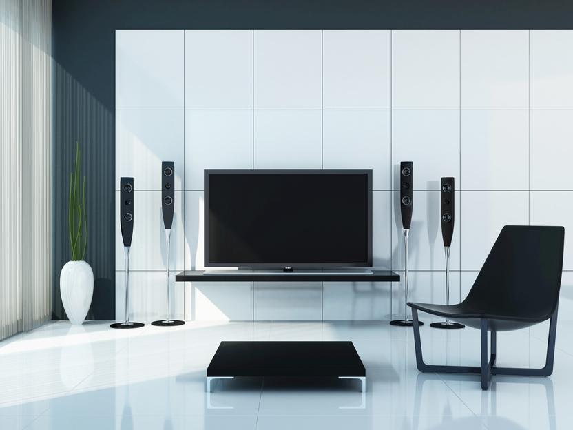 Weißer Wandschrank - Wohnzimmer